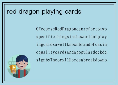 red dragon playing cards